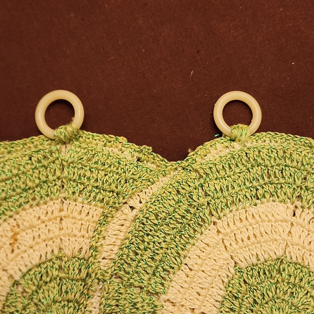 Vintage handmade crochet pot holders 2 pieces